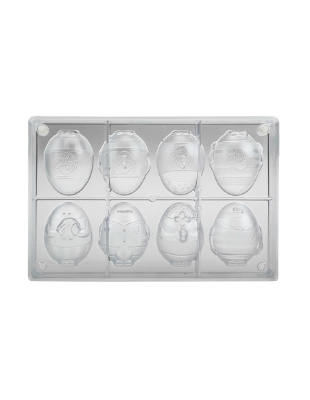 MOLDE POLIC. HUEVO MAILLOT SURTIDO2 65x50mmHuevos