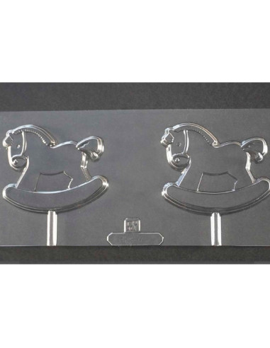 MOLDE PVC PIRULETA CABALLO BALANCÍN 80x72mm (2c)Pvc Piruletas