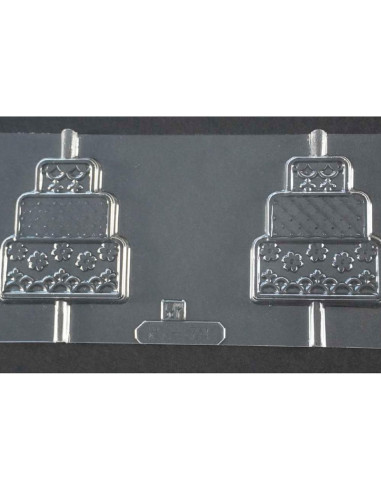 MOLDE PVC PIRULETA PASTEL DECORADO 70x62mm (2c)Pvc Piruletas