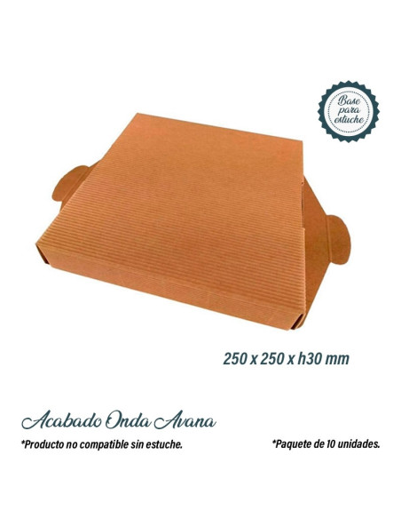 FONDO 250x250x30mm (10u)Estuches sin Fondo