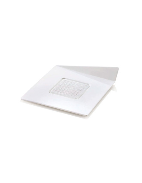 BANDEJA MONOPORCIONES WHITE TRAYS 83x83mm (100u)Bases plástico