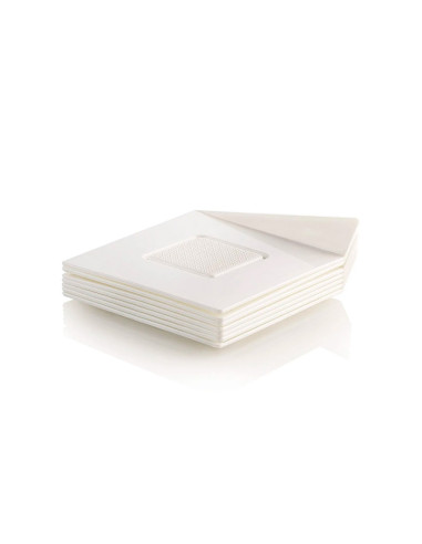 BANDEJA MONOPORCIONES WHITE TRAYS 83x83mm (100u)Bases plástico