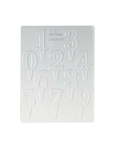 MOLDE PVC NÚMEROS 0-9 CON PINCHOPvc Velas y pastillaje