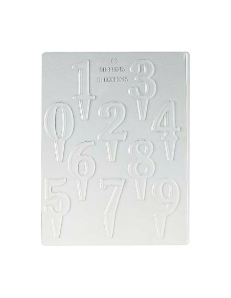 MOLDE PVC NÚMEROS 0-9 CON PINCHOPvc Velas y pastillaje
