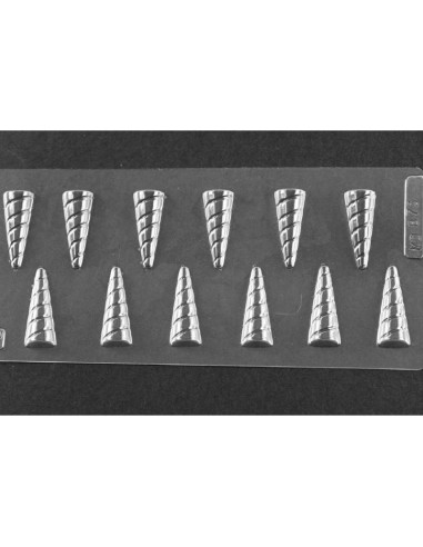 MOLDE PVC CUERNO UNICORNIO D20 x h40mm (12c)Pvc Animales