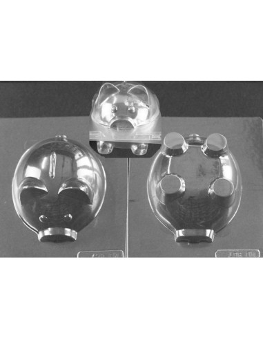 MOLDE PVC CERDITO 3D 125x100x100mmPvc Animales