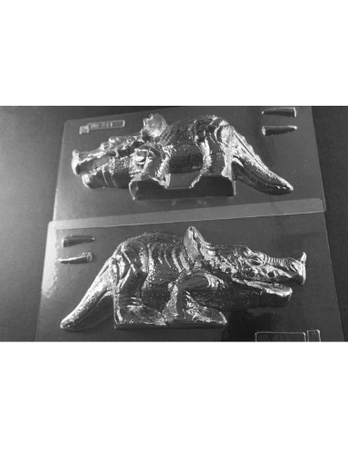 MOLDE PVC DINO TRICERATOPS 3D 280x110x90mmPvc Animales