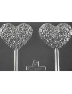MOLDE PVC PIRULETA CORAZÓN ONDAS-2 D65x16mm (2c)San Valentin