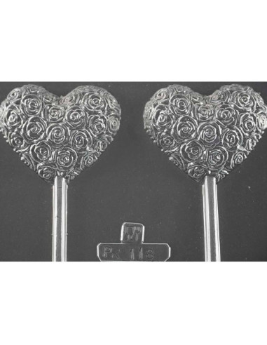 MOLDE PVC PIRULETA CORAZÓN ONDAS-2 D65x16mm (2c)San Valentin