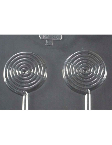 MOLDE PVC PIRULETA DISCO CARAMELO 75x10mm (2c)Pvc Piruletas
