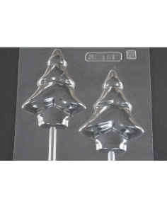MOLDE PVC PIRULETA ÁRBOL NAVIDAD 100x70mm (2c)Pvc Piruletas