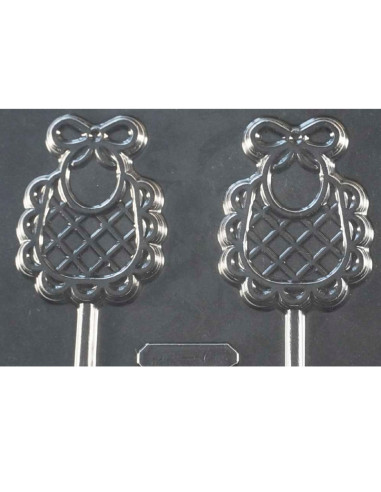 MOLDE PVC PIRULETA BABERO 75x55mm (2c)Pvc Piruletas