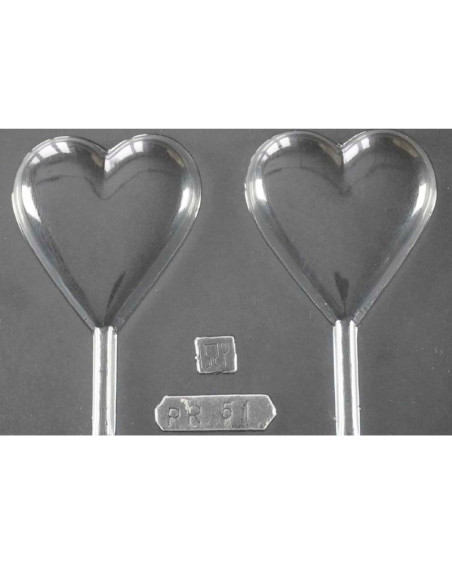 MOLDE PVC PIRULETA CORAZÓN 65x60x12mm (2c)San Valentin