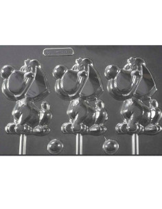 MOLDE PVC PIRULETA PERRITO 100x60x11mm (3c)Pvc Piruletas