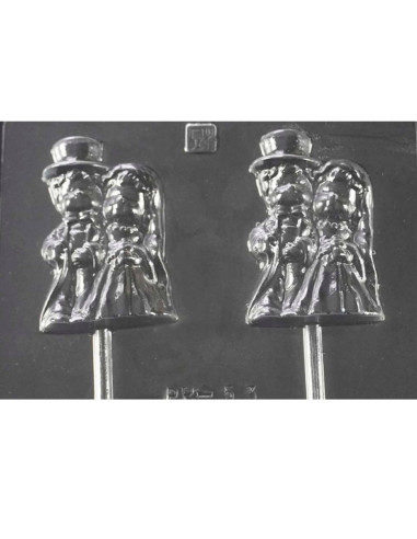 MOLDE PVC PIRULETA NOVIOS 70x47x15mm (2c)Pvc Piruletas