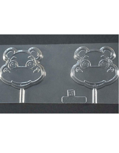 MOLDE PVC PIRULETA HIPOPÓTAMO 70x80mm (2c)Pvc Piruletas