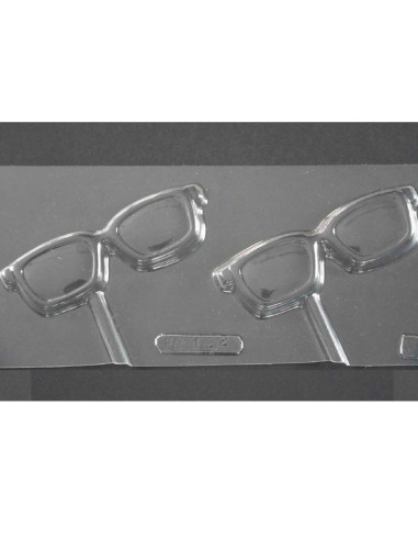 MOLDE PVC PIRULETA GAFAS 110x35x10mm (2c)Pvc Piruletas