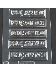 MOLDE PVC FELIÇ ANY NOU 90x20mm (5c)Pvc Velas y pastillaje