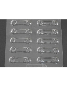 MOLDE PVC LENGUA DE GATO 63x17x5mm (10c)Pvc Tabletas