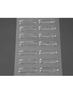 MOLDE PVC LENGUA DE GATO SIN AZÚCAR 62x16x4mm(10c)Pvc Tabletas