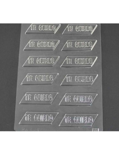 MOLDE PVC TE QUIERO 70x21mm (12c)Pvc Velas y pastillaje