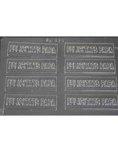 MOLDE PVC FELICITATS PAPA 97x28x4mm (8c)Pvc Velas y pastillaje