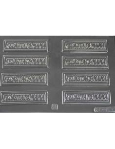 MOLDE PVC FELICITATS MAMA 90x25x5mm (8c)Pvc Velas y pastillaje