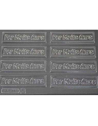 MOLDE PVC PER MOLTS ANYS 105x26x4mm (8c)Pvc Velas y pastillaje