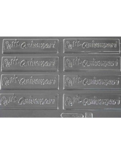 MOLDE PVC FELIÇ ANIVERSARI 105x26x4 (8c)Pvc Velas y pastillaje