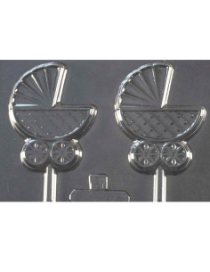 MOLDE PVC PIRULETA COCHE BEBÉ 76x60mm (2c)Pvc Piruletas