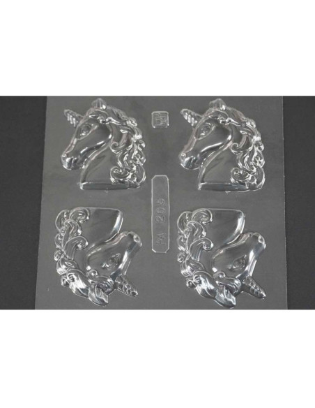 MOLDE PVC ARPA205 UNICORNIO 55x60x8mm (4c)Pvc Animales
