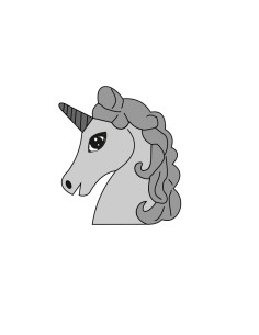 MOLDE PVC ARPA205 UNICORNIO 55x60x8mm (4c)Pvc Animales 2