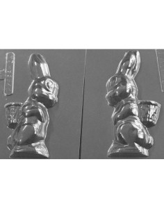 MOLDE PVC CONEJO CESTA 3D 130x65x40mm (MD)Pvc Animales