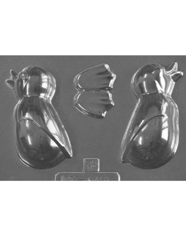 MOLDE PVC PINGÜINO 3D 90x40x34mm (MD)Pvc Animales