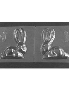 MOLDE PVC CONEJO 3D OREJAS MD652 105x135x50mmPvc Animales