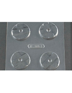 MOLDE PVC RUEDA CARROMATO ANTIGUO D50x7mm (4c)Ruedas