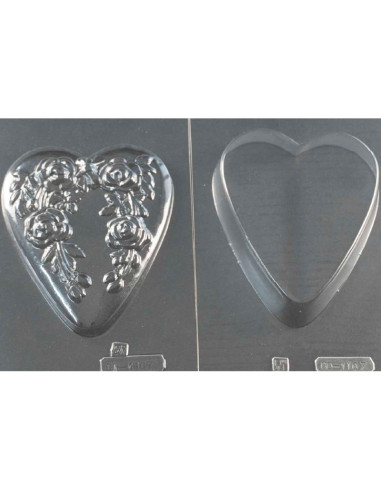 MOLDE PVC CORAZÓN GRABADO 115x115mmSan Valentin
