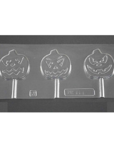 MOLDE PVC PIRULETA CALABAZA HALLOWEN 55X55X8 (3i)Halloween
