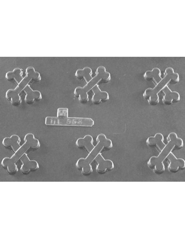MOLDE PVC HUESOS 45X40X8mm (6i)Halloween
