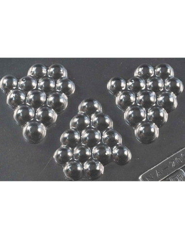 MOLDE PVC UVAS 62x55x10mm (3c)Termoformado