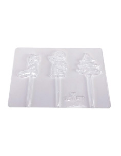 MOLDE PVC PIRULETA MOTIVOS NAVIDAD (3c)Termoformado 2