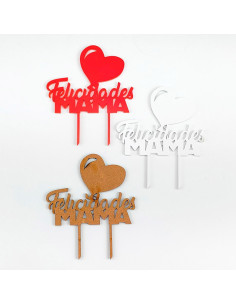 TOPPER FELICIDADES MAMÁToppers y plantillas