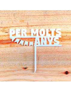 TOPPER PER MOLTS ANYS BLANCO 110x40 +45mmInicio