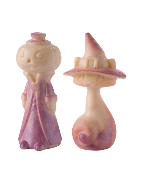 GATO + CALABAZA 4p POLICARBONATO MAGNÉTICOHalloween