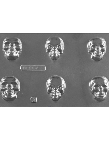 MOLDE PVC CALAVERAS 48x35x14mm (6c)Halloween
