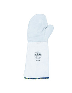 GUANTE MANOPLA CUERO 45cm ANTICALOR 500ºC (1 par)Guantes obrador 2