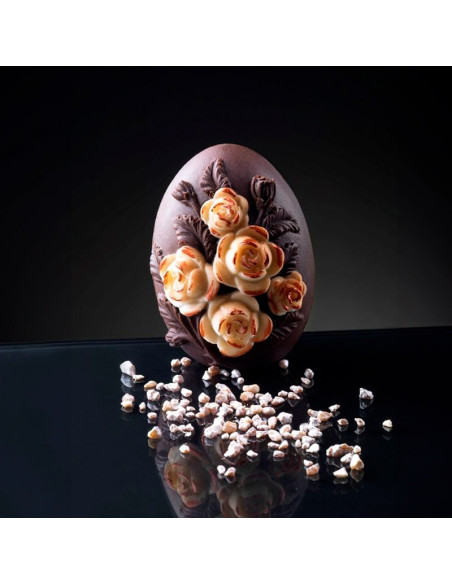 HUEVO ROSAS PEQUEÑO GUSCIO DECOSILSilicona 3D Pascua