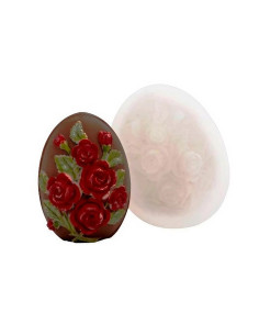 HUEVO ROSAS PEQUEÑO GUSCIO DECOSILSilicona 3D Pascua 2