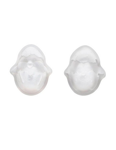 HUEVO MEDIO POLLUELO GUSCIO DECOSILSilicona 3D Pascua