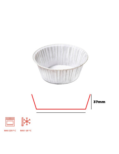 CÁPSULA 62x37 mm BLANCA MUFFIN CA4050 (250u)Cápsulas especiales